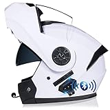 【BelÜftungssystem】: Helm Mit Bluetooth Voll einstellbare Sonnenblende und Gesichtsbelüftungsvorrichtung, Lufteinlass- und -auslassöffnungen erzeugen einen konstanten Luftstrom und tragen dazu bei, den Fahrer kühl und komfortabel zu halten. Rollerhelm Das vollständig abnehmbare und waschbare Innenfutter hält den Helm sauber. Wenn der Helm geschlossen ist, kann das geschlossene Design die Auswirkungen von Windgeräuschen auf Sie während der Fahrt verringern.
