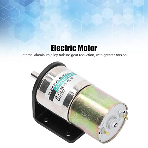 ANKROYU DC Gear Motor, Aluminum Alloy Micro Brushed Self Locking Industrial Electric Motor, DC Worm Gear Motor, Electric DC Motor for Paper Feeder(0-5 RPM)