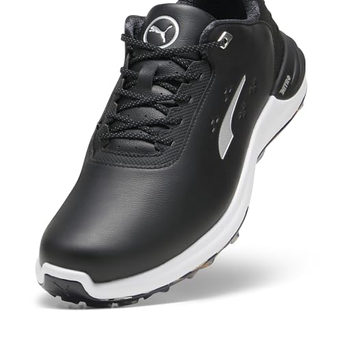 PUMA Golf Men's PHANTOMCAT Nitro Golf Shoes, Puma Black-Puma Silver-Yellow Sizzle, 7 Wide4