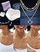 Besteel 3Pcs Dainty Layered Necklaces for Women - Paperclip Choker Necklace Stacks Set Trendy Simple Layering Chain Pendant Jewelry Non Tarnish Gifts