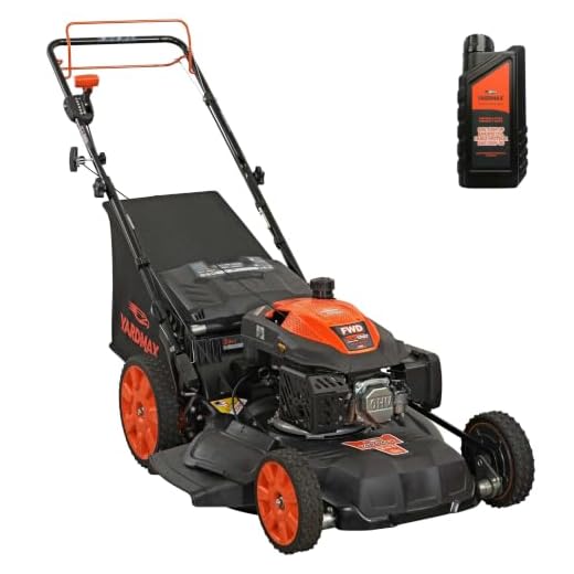 YARDMAX 22 in. 201cc Select PACE 6 Speed CVT High Wheel FWD 3-in-1 Gas Walk Behind Self Propelled Lawn Mower, Black (YG2860)