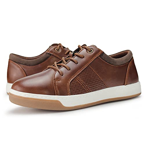 Hawkwell Kids Boy'S Casual Dress Shoes Oxford Comfort Walking Fashion Sneaker,Brown Manmade,12 M Us Little Kid thumb #5