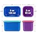 Caperci Small Food Containers with Lids Set of 8, 4pcs 3oz & 4pcs 5oz Leakproof Stackable Storage Containers for Snacks/Condiment/Sauce, BPA-Free Salad Dressing Container to Go