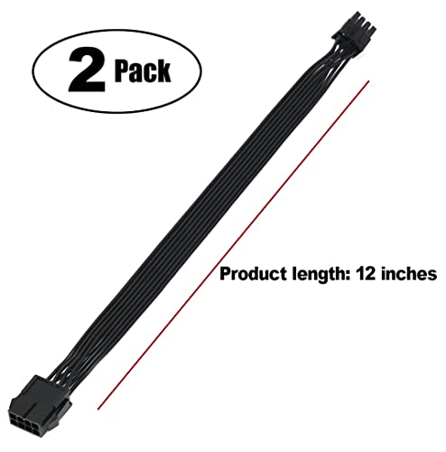 Cpu 8 Pin Power Extension Cable Atx Cpu 8 Pin Female To 8(4+4) Pin Male Eps Extension Cable For Motherboard (Not Pci-E Vga) 12 Inches (2 Pack) #TOP1