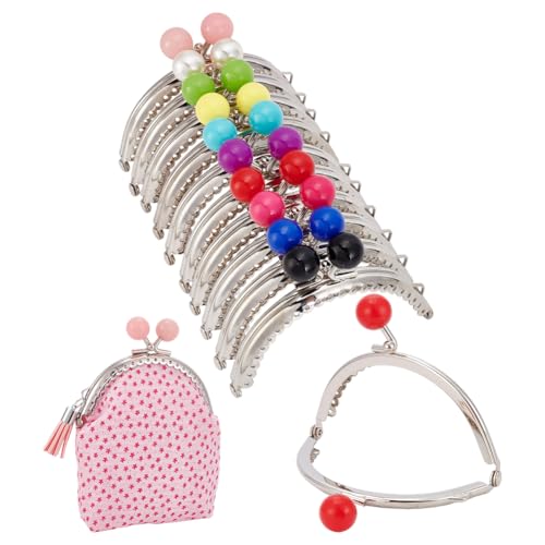 Pacchetto Include: La confezione include 10 ganci per bacio in totale, l'accessorio indispensabile per i tuoi progetti di bricolage. La dimensione circa 85~87mm di diametro. Vieni con un anello, in modo da poter collegare facilmente la chiusura del bacio con l'anello portachiavi o la catena della borsa.