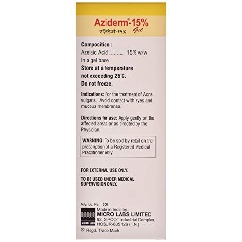 Aziderm - 15% - Tube of 15 gm Gel - Image 6