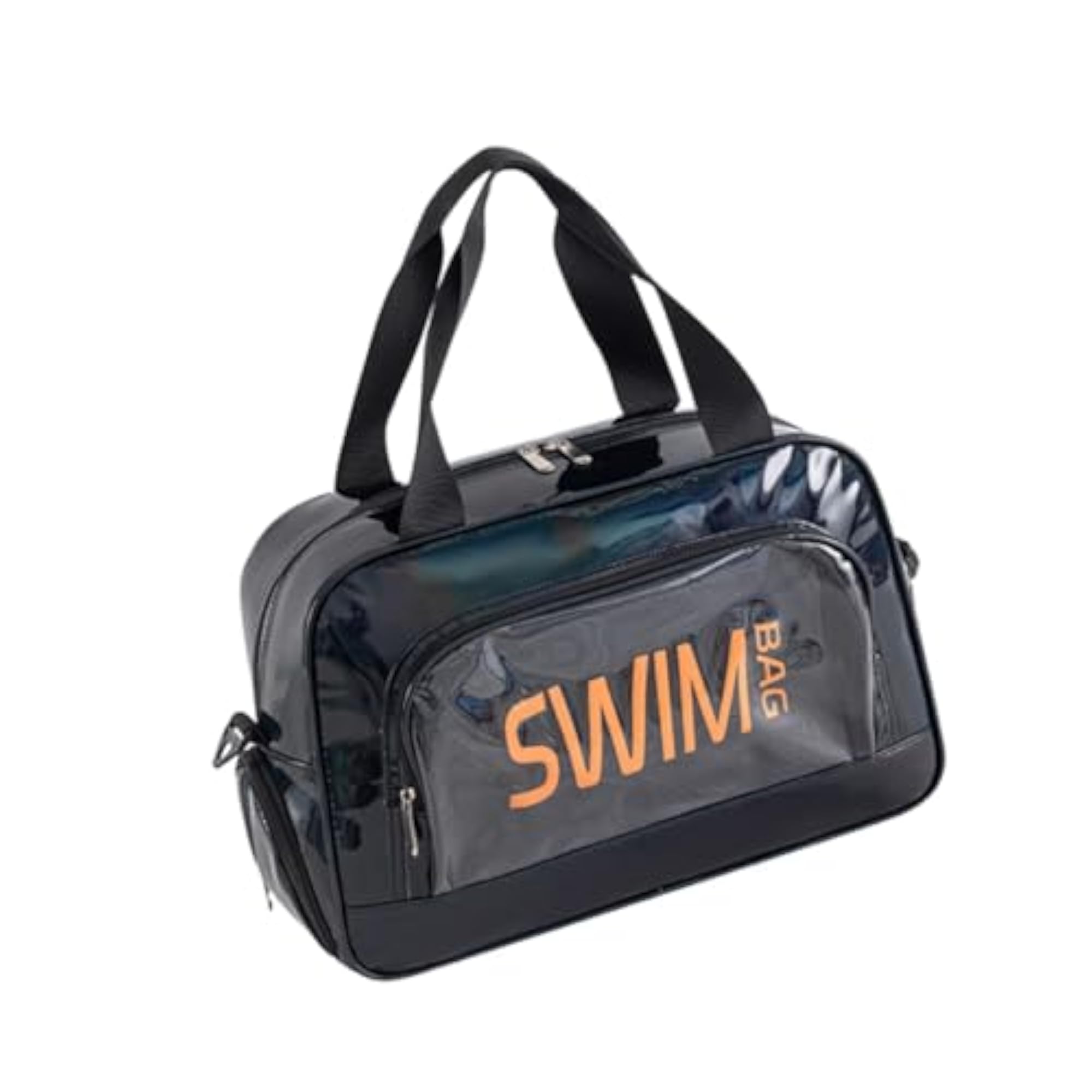 Beach Bag Travel Tote with Zipper, Black