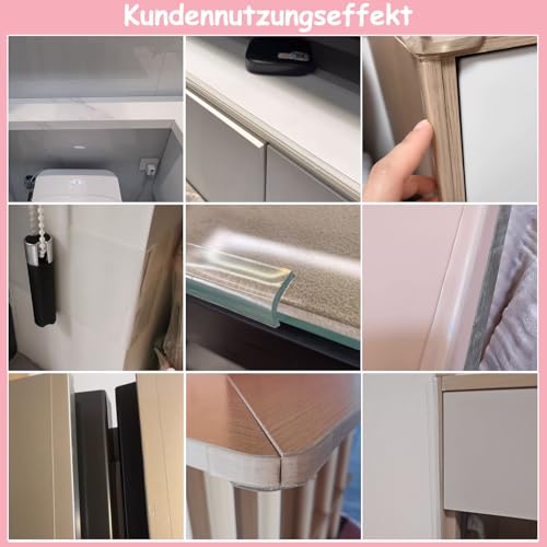 ZOMPAGO Kantenschutz Transparent Selbstklebend 1mm Dicke, 3m x 3cm, Extra Stark Klar Weiche Möbelkantenschoner für Baby-Sicherung,Kanten-&Eckenschutz für Schränke,Tische,Wände,Betten,Küche