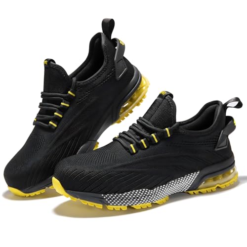 SPIEZ Chaussures de Sécurité Hommes Femmes, Coussin d'air Embout Composite Toe Chaussures de Travail, Légère Antidérapantes Respire Basket de Securite...