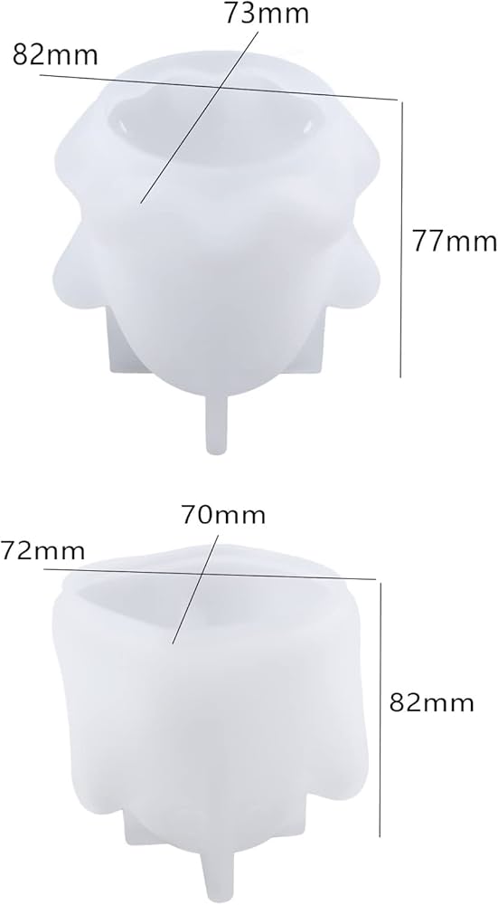 Moule Fantôme En Silicone, 3 Pièces/2 Pièces, Moule En Résine Fantôme Pour Moulage époxy, Moules De Bougie Squelette 3D, Moules De Moulage De