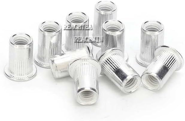 200Pcs M6 Professional Aluminum Rivet Nut Threaded Insert Nut Fastener Accessory