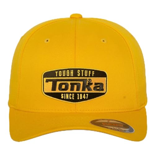 Casquette Tonka Flexfit jaune taille S/M sous licence officielle pour fan de la marque