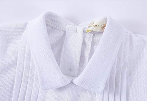 Bow Dream Baby Boy Baptism Outfit Romper with Hat2