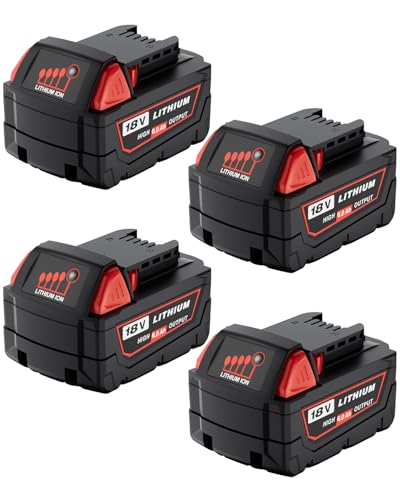 Ferncaex 4 Pack 6.0Ah Replacement for Milwaukee M18 Battery