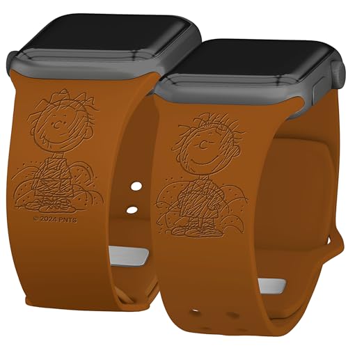 Affinity Bands Peanuts Classic Engraved Silicone Watch Band Compatible with Apple Watch (38/40/41mm (42mm Series 11) Pigpen)