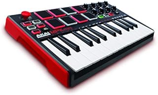 Akai Professional MPK Mini MKII – 25 Key USB MIDI Keyboard Controller With 8 Drum Pads, 8 Assignable Q-Link Knobs and Pro Software Suite Included