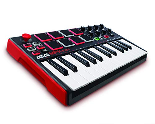 Akai Professional MPK Mini MKII – 25 Key USB MIDI Keyboard Controller With 8 Drum Pads, 8 Assignable Q-Link Knobs and Pro Software Suite Included #1