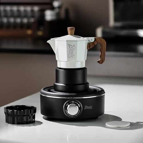 Image of Bincoo Three Valve Espresso Maker Stovetop,Camping Moka Pot 2 Cup /120ML,Stove Top Espresso Italian Coffee Maker