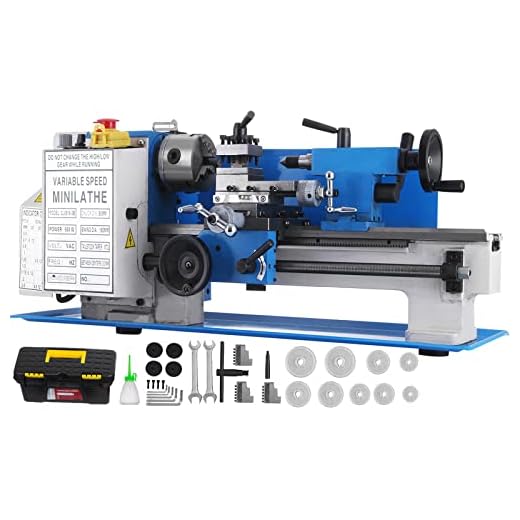 BestEquip Metal Lathe 7" x 14",Mini Metal Lathe 0-2250 RPM Variable Speed,Mini Lathe with 4" 3-jaw Chuck,Bench Top Metal Lathe,Benchtop Lathe, for Various Types of Metal Turning