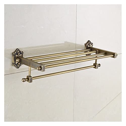 Porte-serviettes laiton à deux niveaux pour une salle de bain chic
