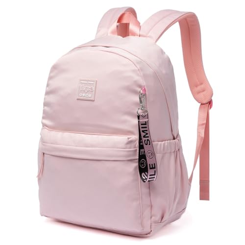 Mochila Escolar YUPO, Design Original, Preta, Alças Ajustáveis, Compartimento Principal com Zíper (rosa)