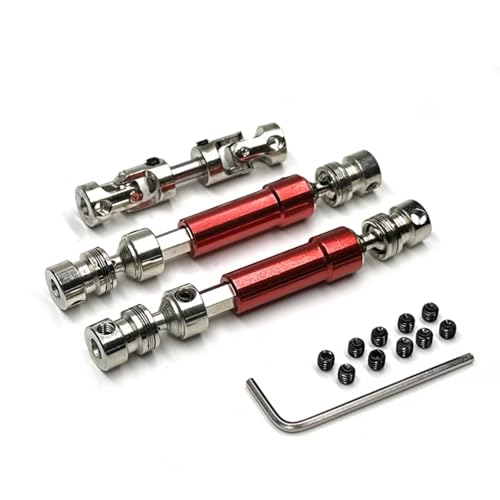 Arbre de transmission RC en métal CVD premium rouge pour upgrade MN128 MN86S 1/12