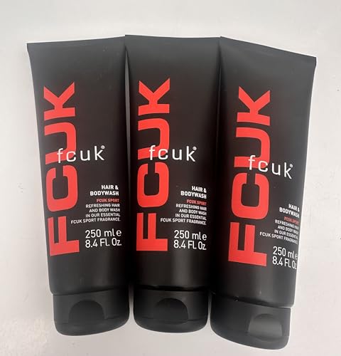 3 X F.C.U.K Sport Hair & Body Wash | 3 X 250ML