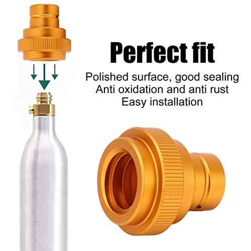 Co2 Cylinder Adapter Connector Soda Water Co2 Adapter Male Thread Easy For Maintenance (Gold Orange) #TOP3