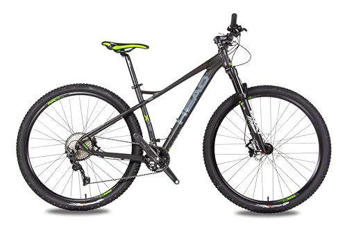 HEAD Unisex – Bicicleta de montaña X Rubi 2.0 para Adultos, Color Negro Mate y Verde, 48