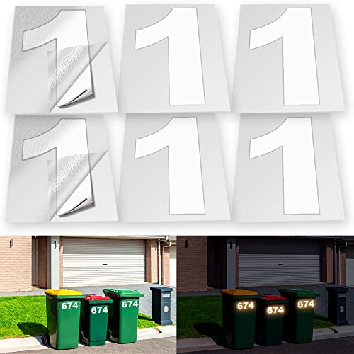 iSYFIX Reflective Vinyl Number 1 (One) Stickers, 6 Inch, 6 Pack