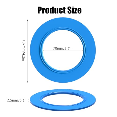 Flush Valve Seal for American Standard and Eljer Toilet, 2 Pack Silicone Material Toilet Replacement Parts 7301111-0070A for American Standard Champion 4 and Eljer Titan 4 - Thumbnail 7