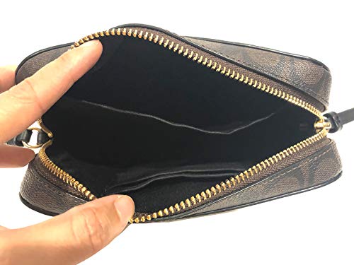 Image of Coach Signature Mini Camera Bag (IM /Brown /Black)