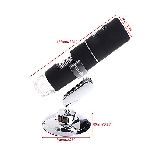 Microscópio digital 1000x 1080P WIFI com 8 luzes LED Lupa portátil para IOS/tablet Android/telefone