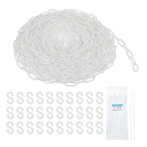 Chaîne sécurité plastique blanche 46m pour baliser et sécuriser vos cours