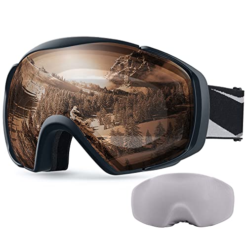 OutdoorMaster Ski Goggles with Cover Snowboard Snow Goggles OTG Anti-Fog for Youth Teenager, Vlt 58.01%
