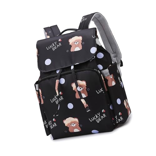 FANSHINUO Bolsa de pañales con múltiples compartimentos con elegante diseño de impresión impermeable, mochila de tela Oxford para mamás, viajes, al aire libre, bolsa de pañales impresa para mujeres, b