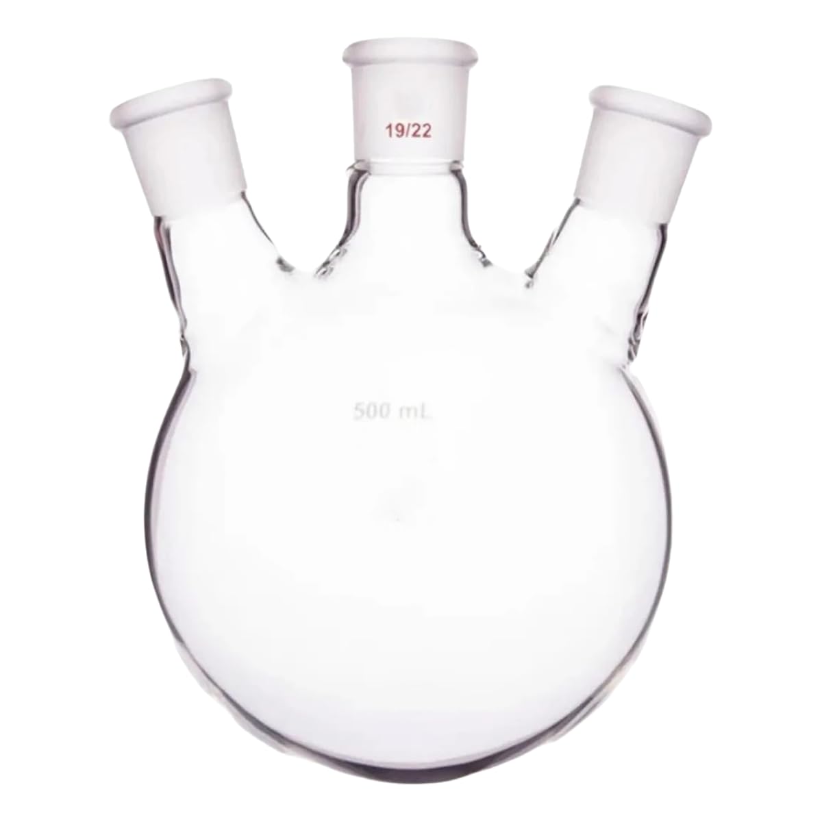 500 ml Distillation Flasks 3-Neck Round Bottom Boiling Flask Borosilicate Glass with 19/22 Center &14/20 Side Joint