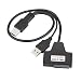 Produktbild Schwarzes leichtes tragbares USB 2.0 zu 7 + 6 13Pin Slimline SATA Laptop CD/DVD ROM Optisches Laufwerk Adapterkabel