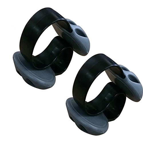 Condello Casa lesté Bureau non Plastique adhésif cble Clips Triple logements Organiseur de bureau Ligne Fil fixateur support Multipurpose Ensemble de gestion de cordon pour Home Office,2pcs noir