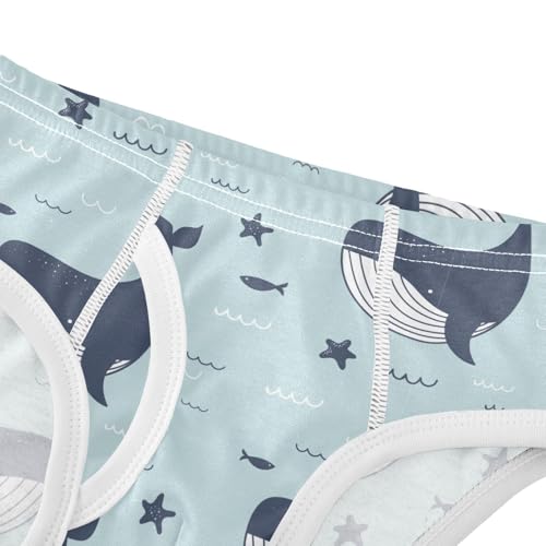 Whales Dolphins Boys' Underwear Cotton Boys Briefs Soft Toddler Underwear 5T Multi4