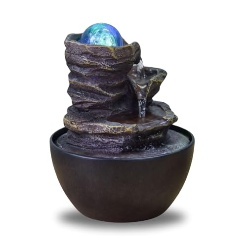 Zen Light SCFR22-L12 Zen Cascade Closed Circuit Tischbrunnen,...