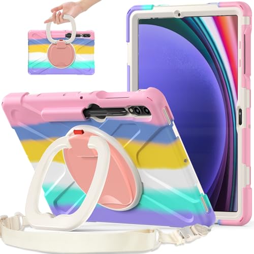 Coque Samsung Tab S9 Plus rose coloré idéale pour le travail nomade et la maison
