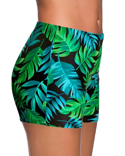 Image of Yonique Womens Swim Shorts Solid Tankini Bottoms Swimsuit Bottoms(Available in Plus)