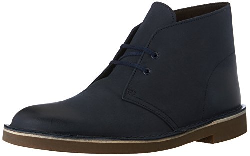 Clarks Men's Bushacre 2 Chukka Boot, Navy Leather, 11 M US