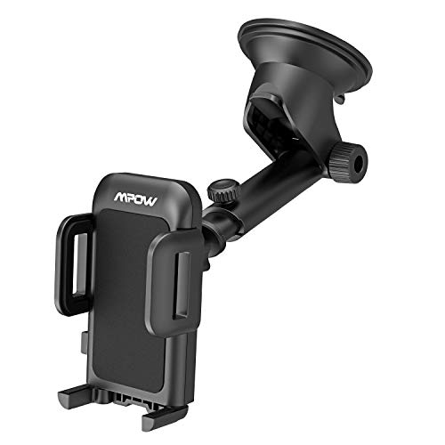 Supporto Smartphone per Auto, Mpow 360° Rotazione Porta Cellulare da Auto per Cruscotto/Parabrezza, Universale Porta Telefono Auto con Ventosa Forte Compatibile con iPhone, Galaxy, Xiaomi, ecc