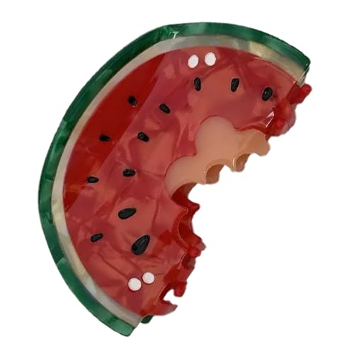 Watermelon Claw Clips, Fruit Hair Clips, Acetate Hair Clips for Women, Small Claw Clips for Girls (Watermelon)