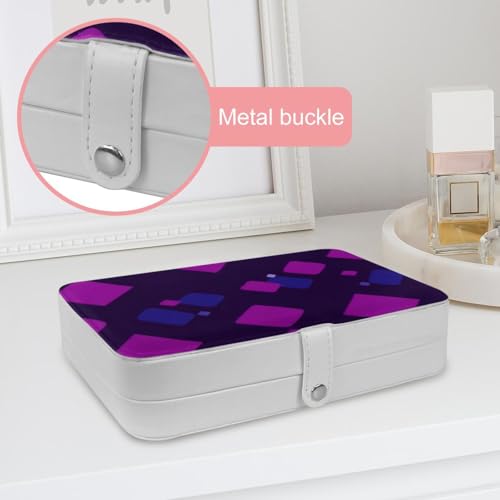 Boîte à bijoux pour femmes et filles, support compact pour bagues et boucles d'oreilles - 7
