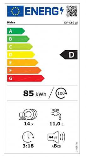 Midea SV 4.60 wi Vollintegrierter Geschirrspüler