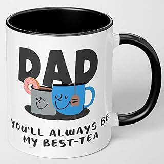Dad Mug, Funny Dad Birthday Mug, from Son, Daughter, Funny Best Dad Mug, Daddy You'll Always Be My Best-Tea Fathers Mug Day