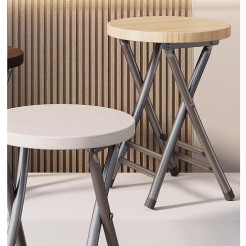 Tabouret de bar rond pliable pour petits espaces et studios roses